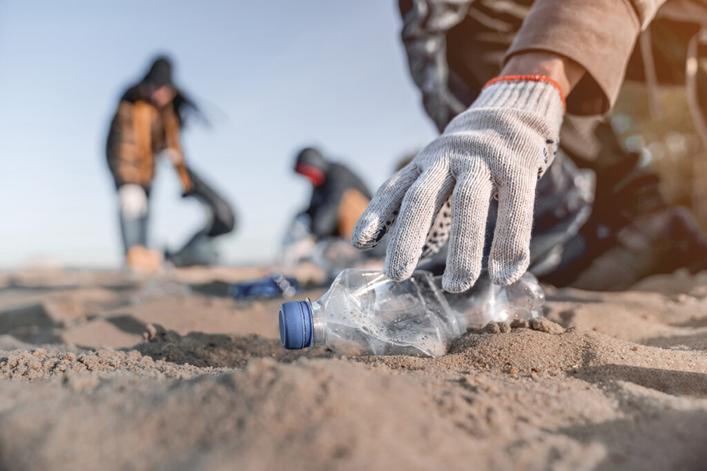 Beach cleanup for Earth Day