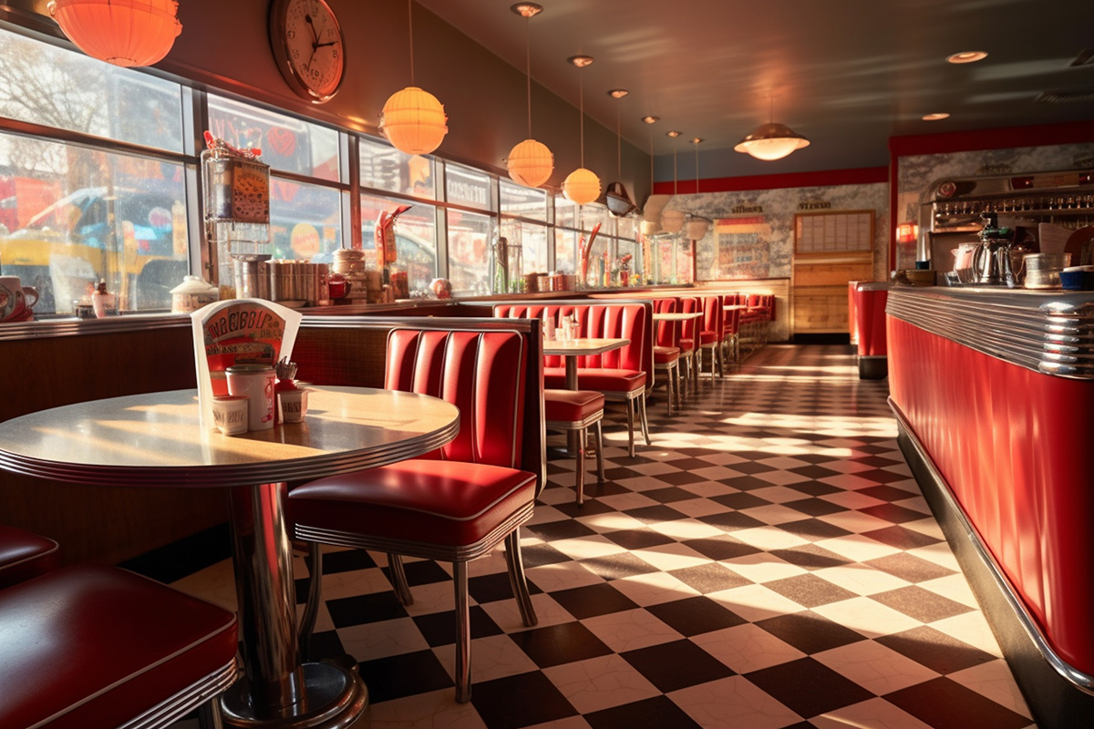 An American roadside diner